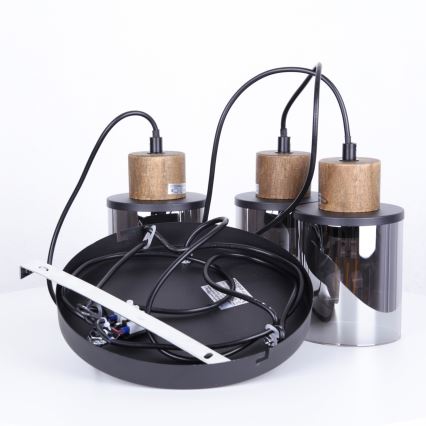 Globo - Lustra ar auklu 3xE27/15W/230V d. 27 cm ozols