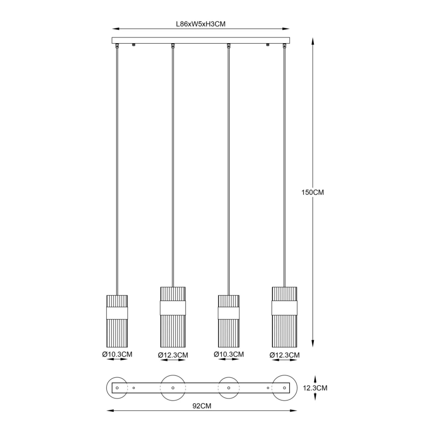 Globo - Lustra ar auklu 4xE27/60W/230V