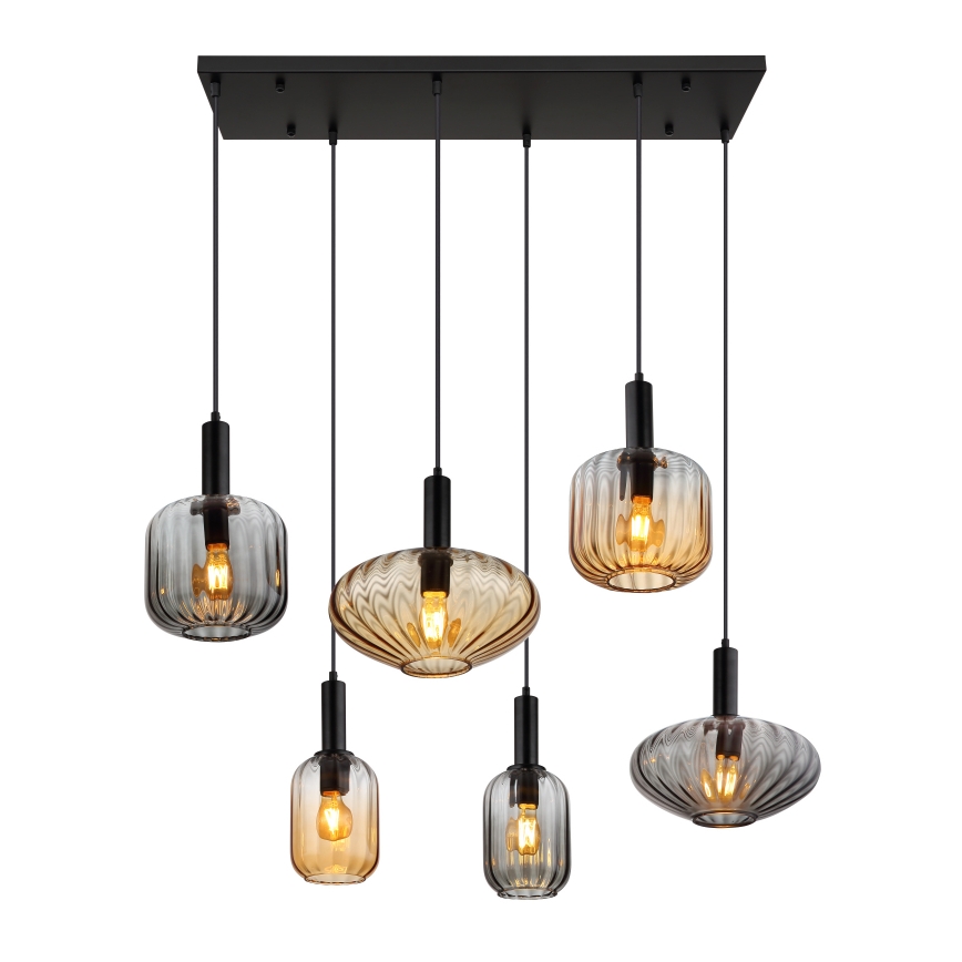 Globo - piekaramā lustra uz troses 6xE27/60W/230V