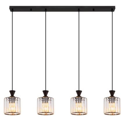 Globo - Lustra ar auklu 4xE27/60W/230V melna