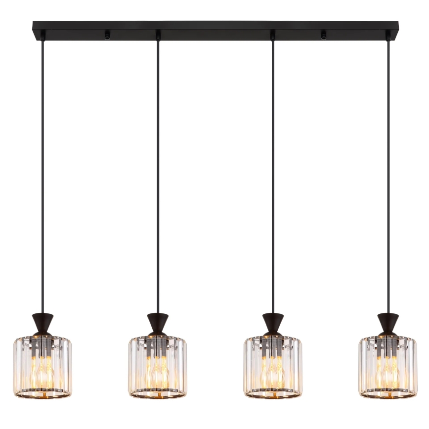 Globo - Lustra ar auklu 4xE27/60W/230V melna