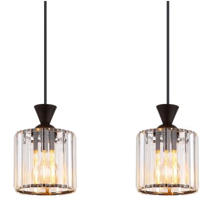Globo - Lustra ar auklu 4xE27/60W/230V melna