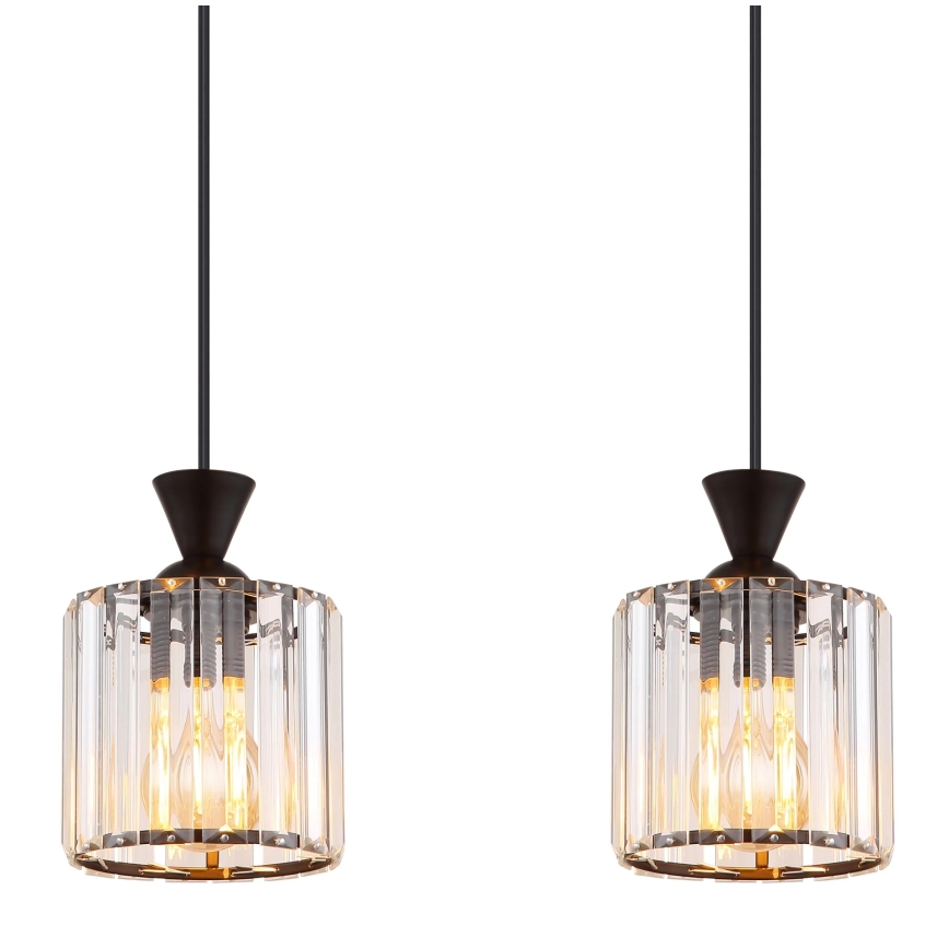 Globo - Lustra ar auklu 4xE27/60W/230V melna
