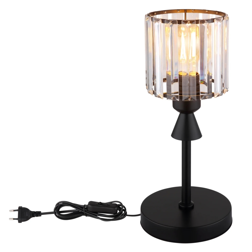 Globo - Galda lampa 1xE27/60W/230V d. 15 cm melna