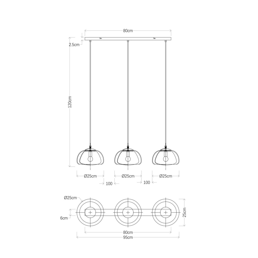 Globo - Lustra ar auklu 3xE14/40W/230V