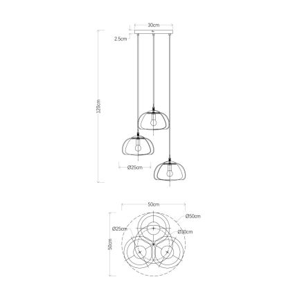Globo - Lustra ar auklu 3xE14/40W/230V