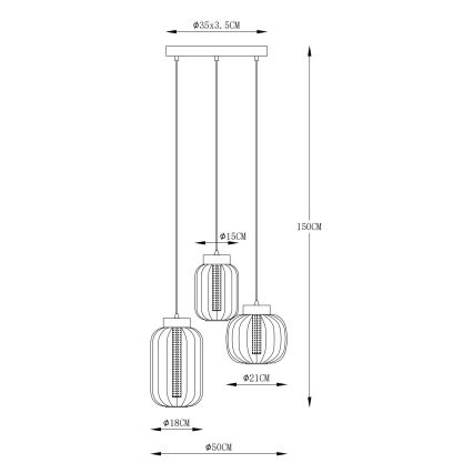 Globo - LED Lustra ar auklu LED/23W/230V