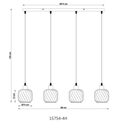 Globo - Lustra ar auklu 4xE27/25W/230V