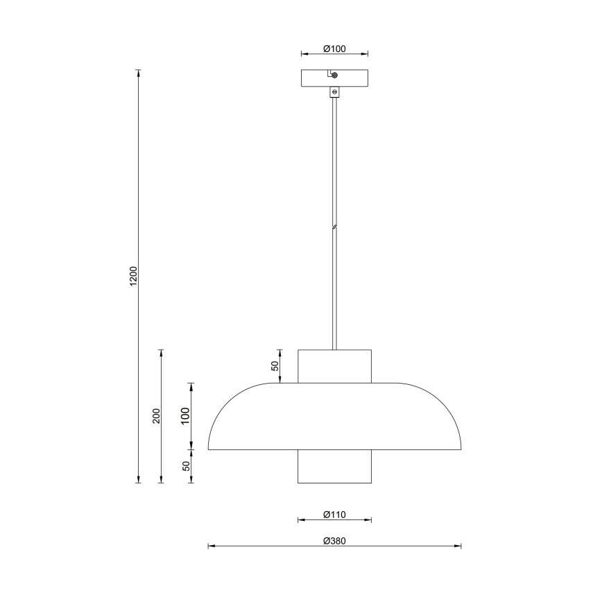 Globo - Pakaramais lukturis uz vada 1xE27/60W/230V melns