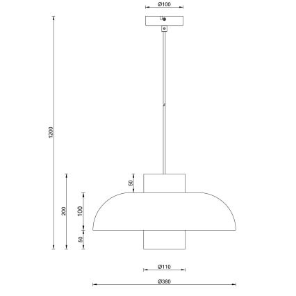 Globo - pakaramais gaismeklis uz kabeļa 1xE27/60W/230V