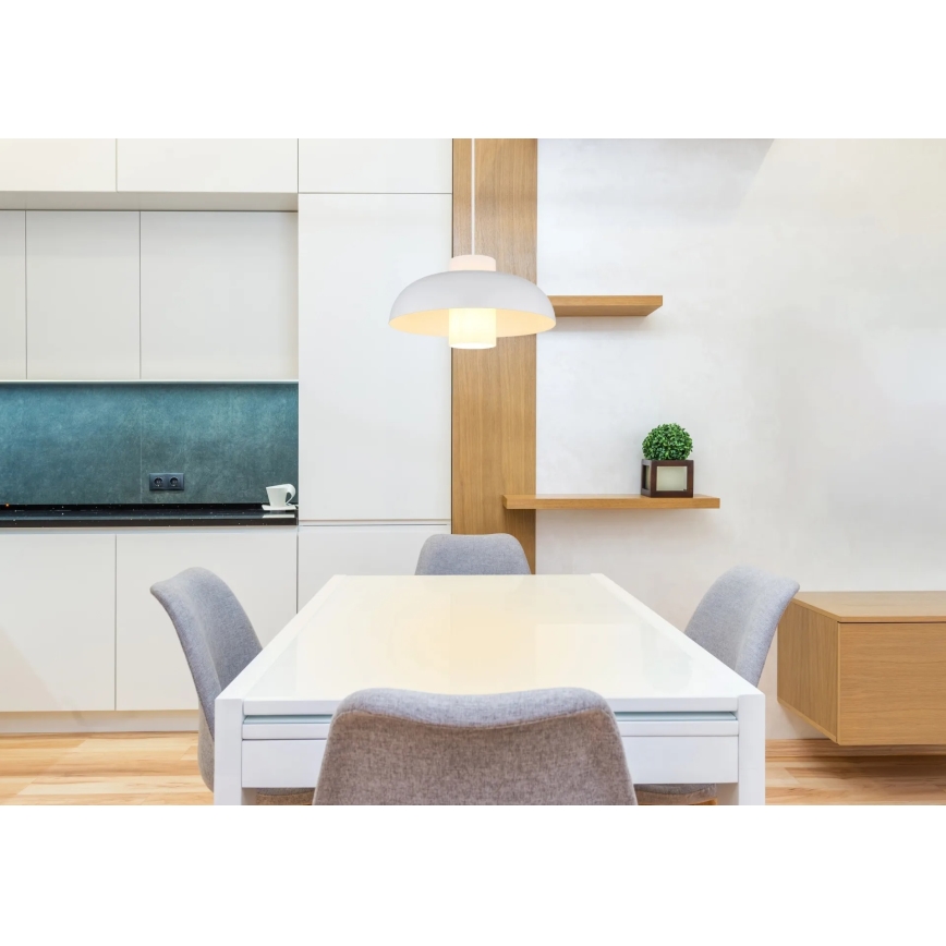 Globo - Pakaramā lampa ar vadu 1xE27/60W/230V balta