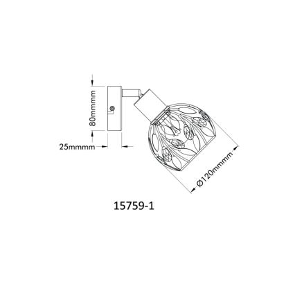 Globo - Sienas starmetis 1xE14/25W/230V