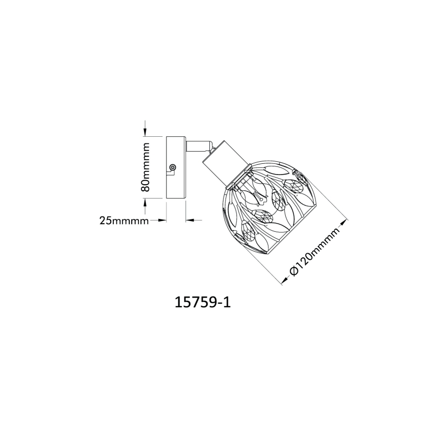 Globo - Sienas starmetis 1xE14/25W/230V