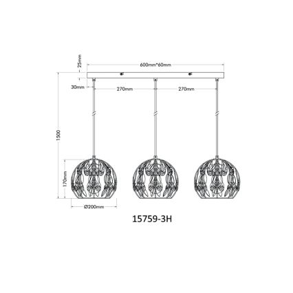 Globo - Lustra ar auklu 3xE27/40W/230V