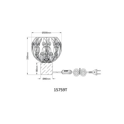 Globo - Galda lampa 1xE27/40W/230V