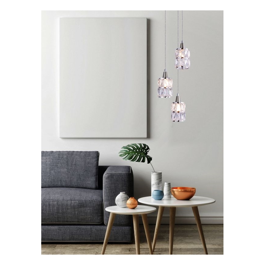 Globo - Kristāla lustra ar auklu 3xE14/40W/230V