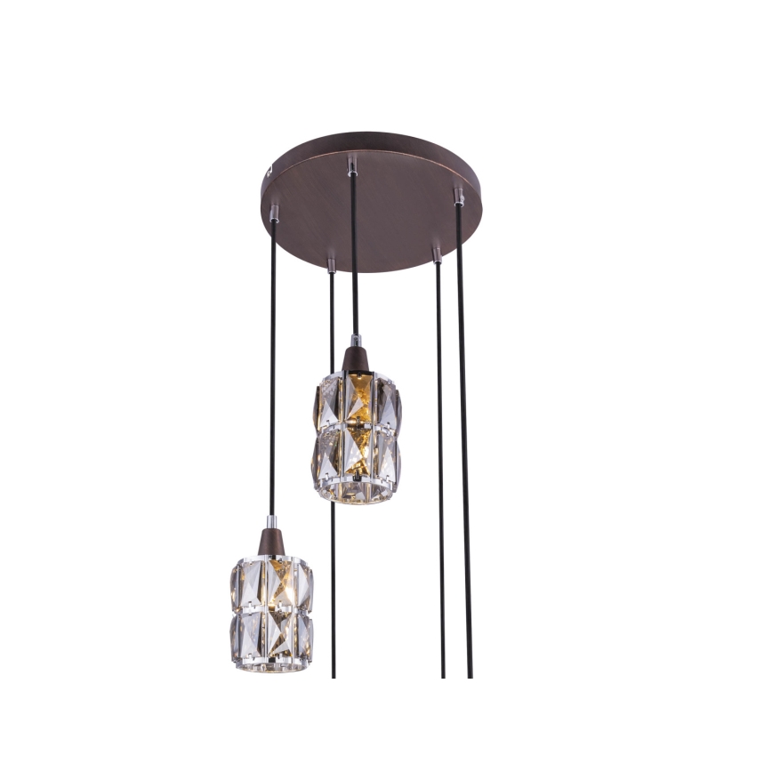 Globo - Kristāla lustra ar auklu 5xE14/40W/230V