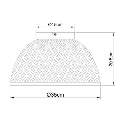 Globo - Virsapmetuma lustra 1xE27/15W/230V bambusa