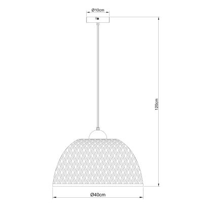 Globo - Lustra ar auklu 1xE27/15W/230V bambusa