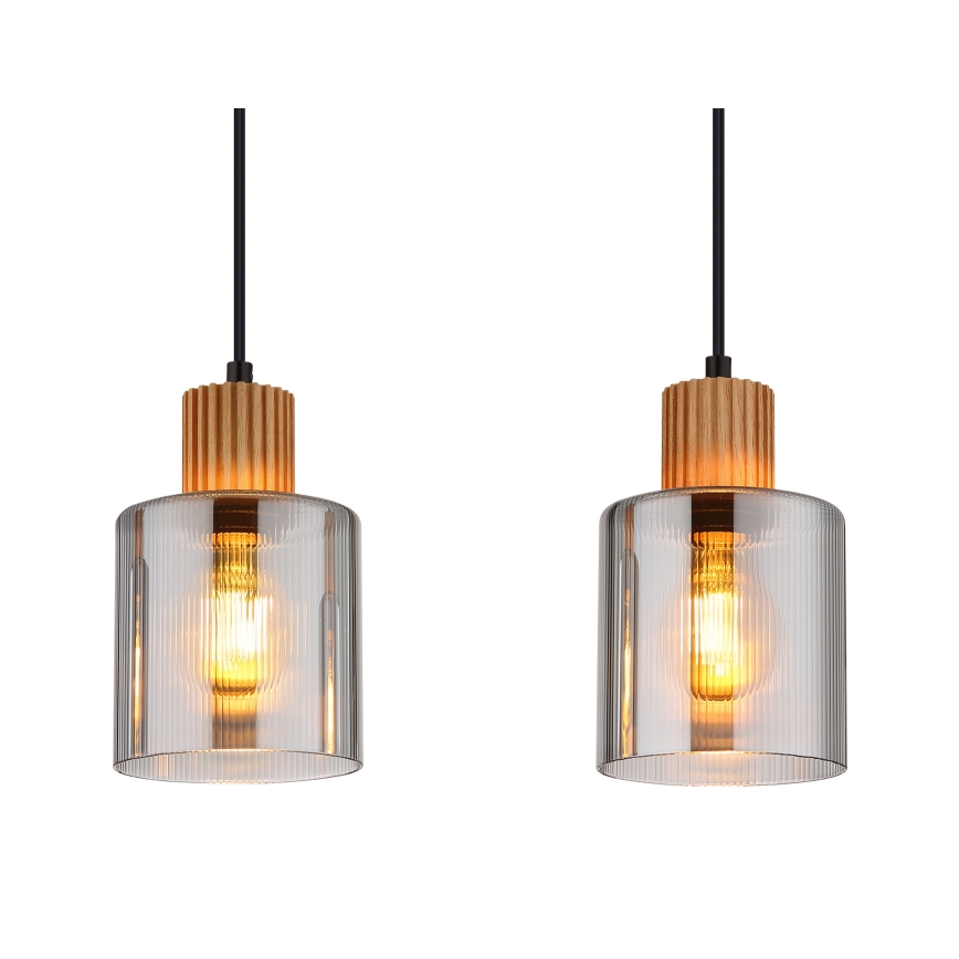 Globo - Lustra ar auklu 3xE27/25W/230V melna