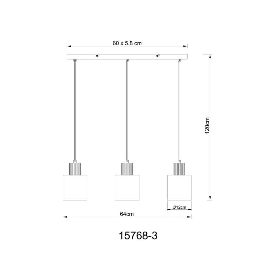Globo - Lustra ar auklu 3xE27/25W/230V melna