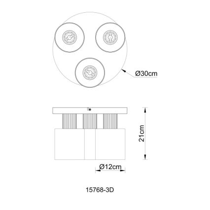 Globo - Piestiprināma griestu lustra 3xE27/25W/230V pr. 30 cm