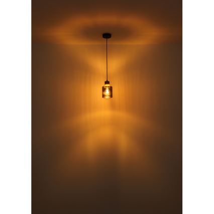 Globo - Lustra ar auklu 1xE27/25W/230V melna d. 12 cm