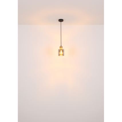Globo - Lustra ar auklu 1xE27/25W/230V melna d. 12 cm