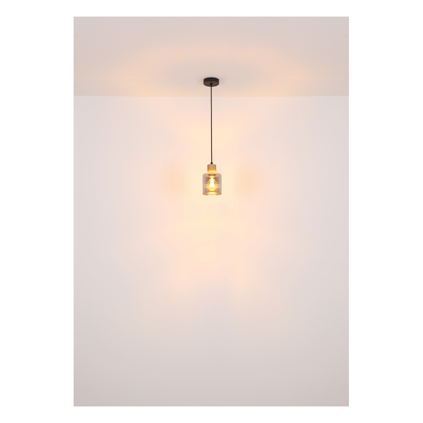 Globo - Lustra ar auklu 1xE27/25W/230V melna d. 12 cm