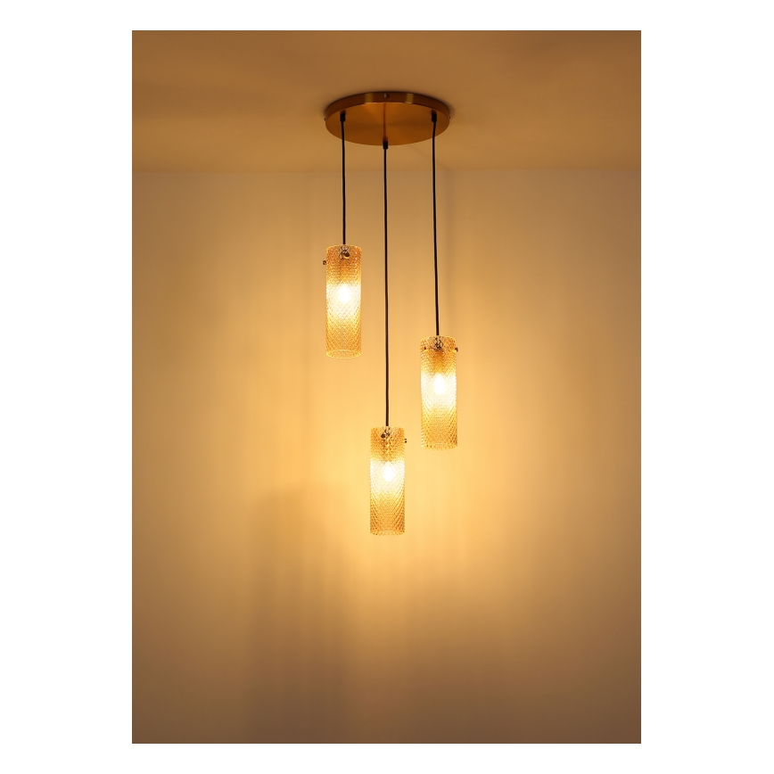 Globo - Lustra ar auklu 3xE14/40W/230V zelta