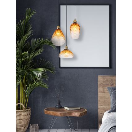 Globo - Lustra ar auklu 3xE27/60W/230V d. 46 cm oranža
