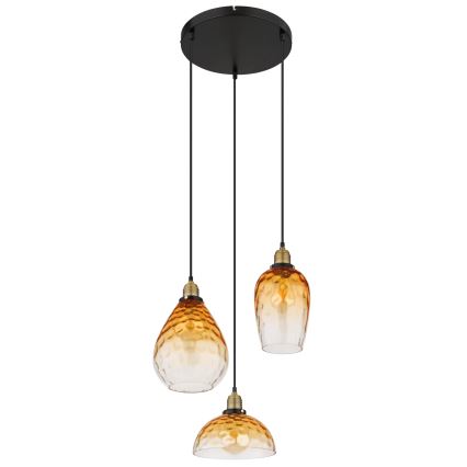 Globo - Lustra ar auklu 3xE27/60W/230V d. 46 cm oranža