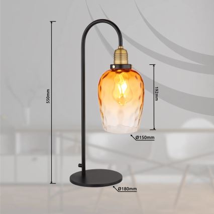 Globo - Galda lampa 1xE27/60W/230V oranža
