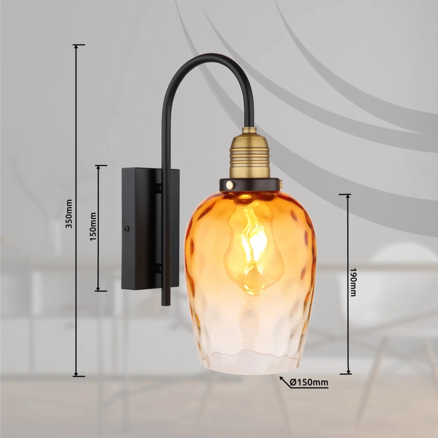 Globo - Sienas lampa 1xE27/60W/230V oranža