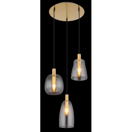 Globo - Lustra ar auklu 3xE14/40W/230V d. 43 cm misiņš