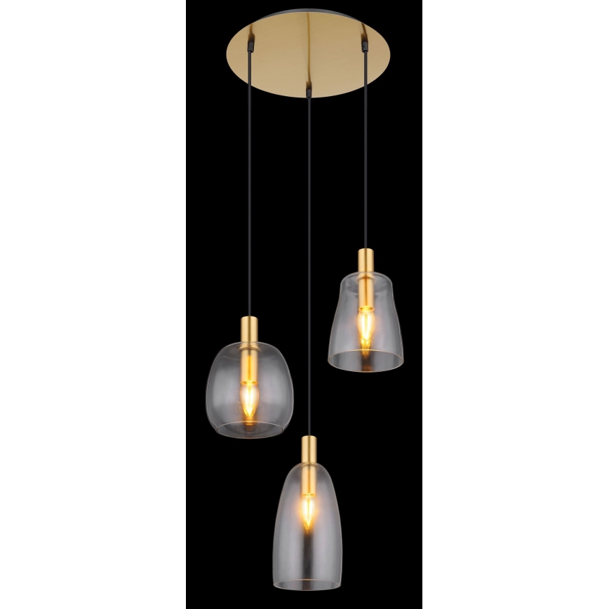 Globo - Lustra ar auklu 3xE14/40W/230V d. 43 cm misiņš