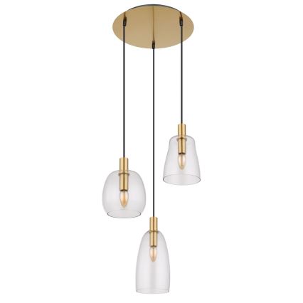 Globo - Lustra ar auklu 3xE14/40W/230V d. 43 cm misiņš