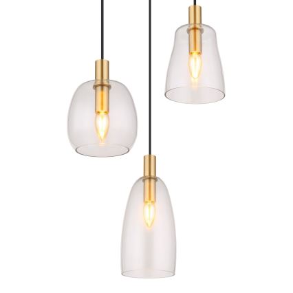Globo - Lustra ar auklu 3xE14/40W/230V d. 43 cm misiņš