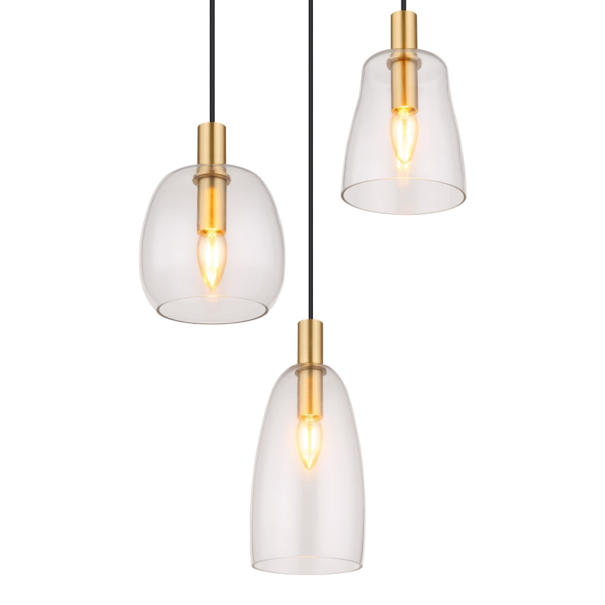 Globo - Lustra ar auklu 3xE14/40W/230V d. 43 cm misiņš