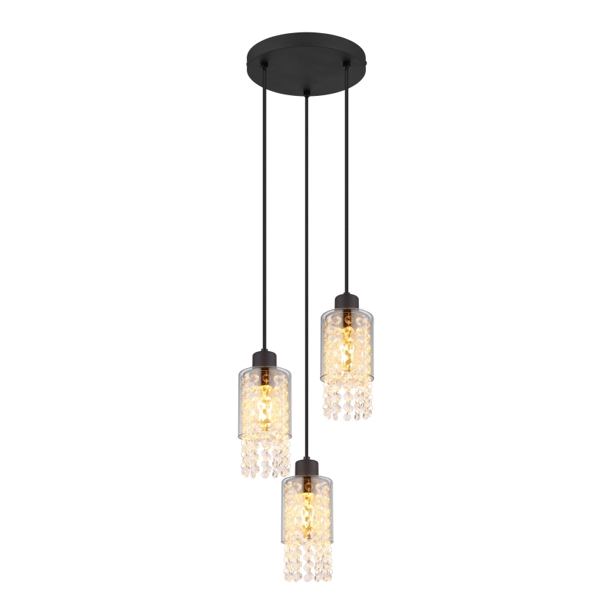 Globo - Lustra ar auklu 3xE27/40W/230V d. 25 cm melna