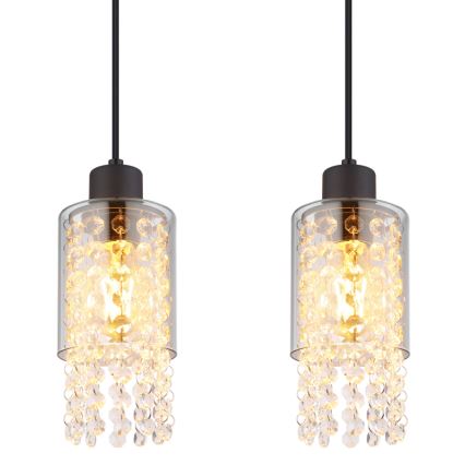 Globo - Lustra ar auklu 4xE27/40W/230V melna