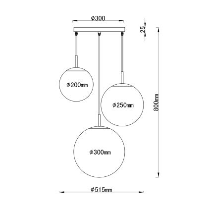 Globo - Lustra ar auklu 3xE27/60W/230V