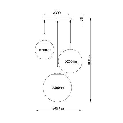 Globo - Lustra ar auklu 3xE27/60W/230V