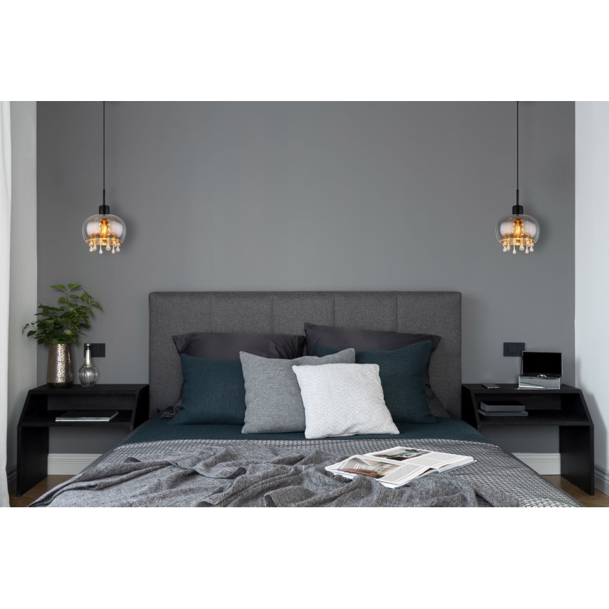 Globo - Lustra ar auklu 1xE27/9W/230V d. 21 cm melna