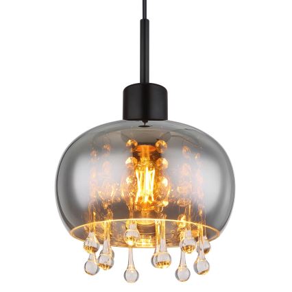 Globo - Lustra ar auklu 1xE27/9W/230V d. 21 cm melna