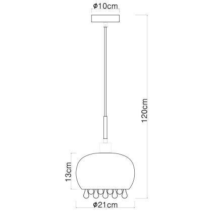 Globo - Lustra ar auklu 1xE27/9W/230V d. 21 cm melna