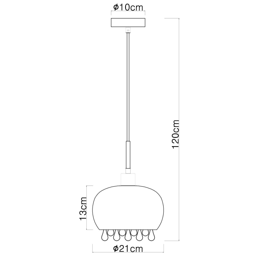 Globo - Lustra ar auklu 1xE27/9W/230V d. 21 cm melna
