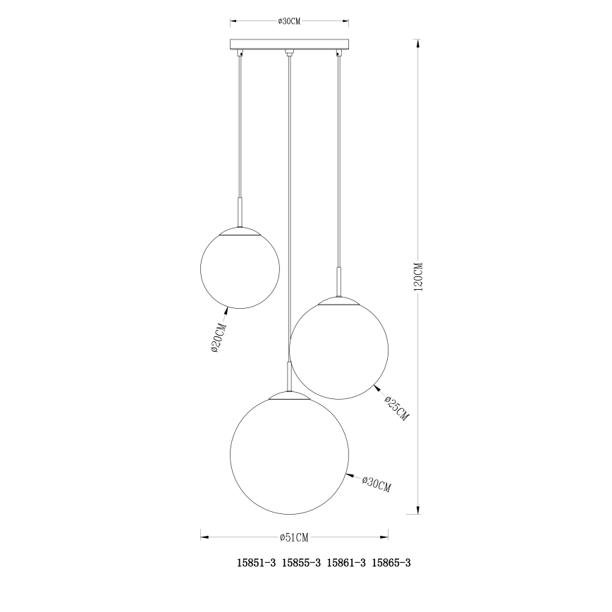 Globo - Lustra ar auklu 3xE27/40W/230V d. 51 cm