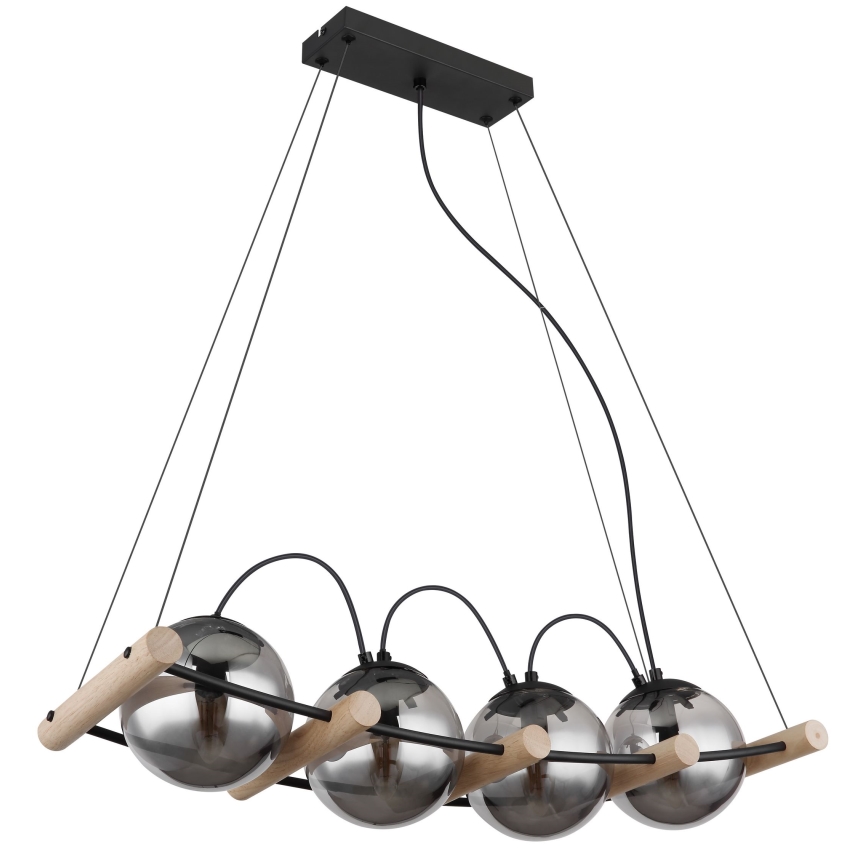 Globo - Lustra ar auklu 4xE14/15W/230V gumijkoks