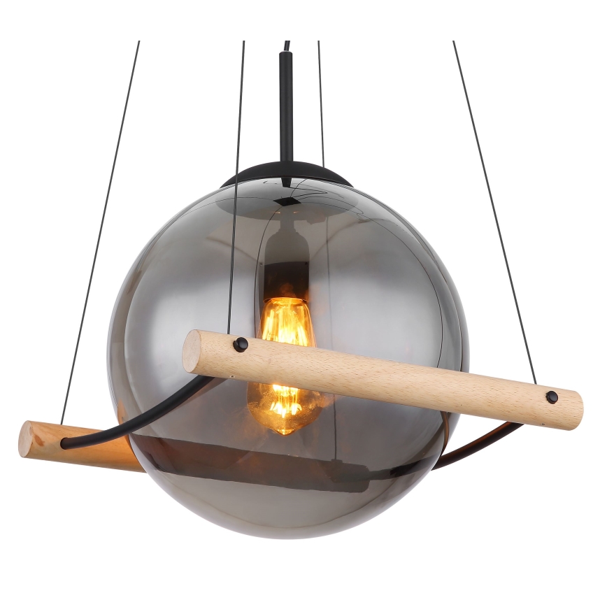 Globo - Lustra ar auklu 1xE27/15W/230V gumijkoks